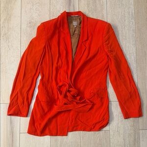 BOSS Orange Bright Red Tie-Waist Blazer Women’s Size 6